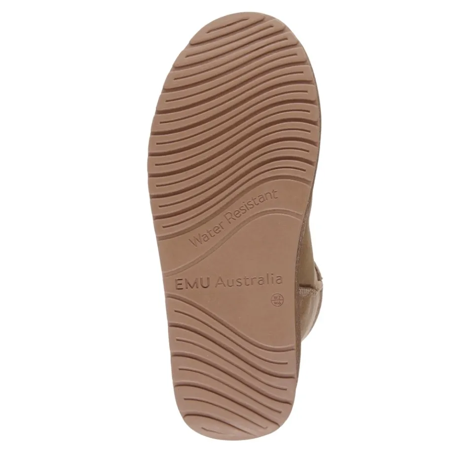 Discount Buty śniegowce EMU AUSTRALIA STINGER MINI skórzane brązowy W10003 WATER RESISTANT Ocieplane Damskie Botki