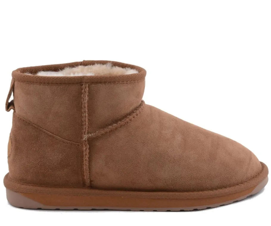 Clearance Buty śniegowce EMU AUSTRALIA STINGER MICRO skórzane brązowy WATER RESISTANT Ocieplane Damskie Botki
