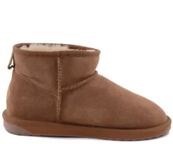 Clearance Buty śniegowce EMU AUSTRALIA STINGER MICRO skórzane brązowy WATER RESISTANT Ocieplane Damskie Botki