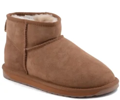 Clearance Buty śniegowce EMU AUSTRALIA STINGER MICRO skórzane brązowy WATER RESISTANT Ocieplane Damskie Botki