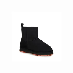Sale Buty śniegowce Emu AUSTRALIA SHARKY Mini skórzane czarny W12434 Ocieplane Damskie Botki