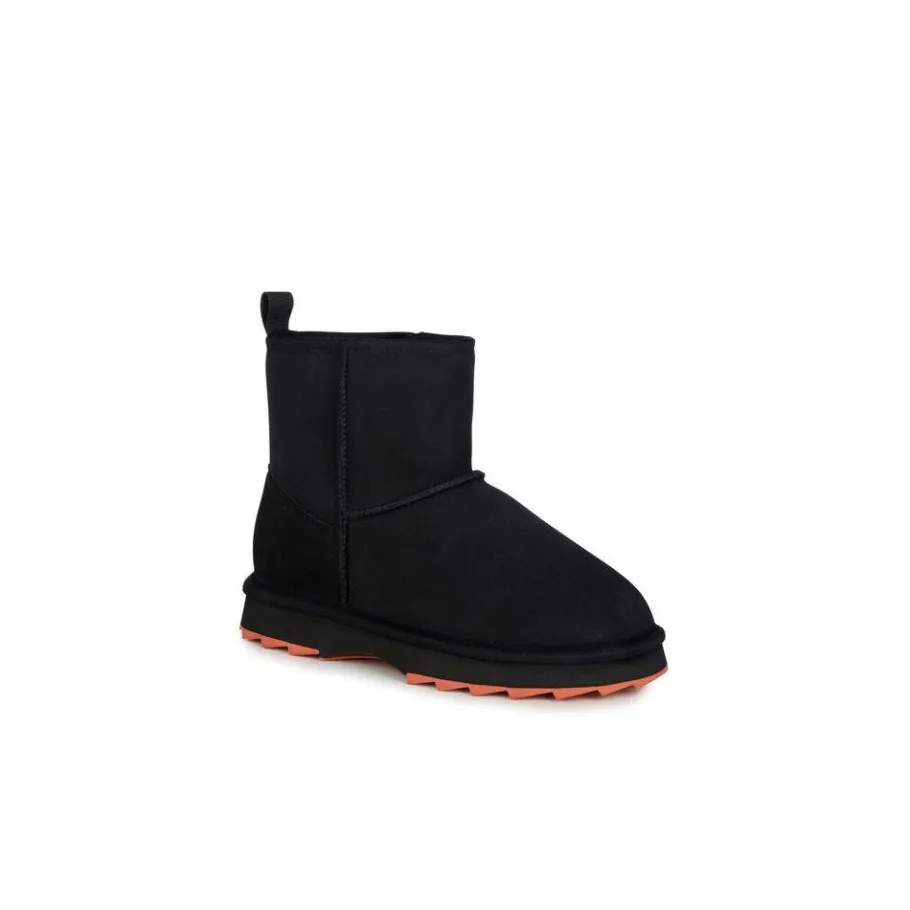 Sale Buty śniegowce Emu AUSTRALIA SHARKY Mini skórzane czarny W12434 Ocieplane Damskie Botki