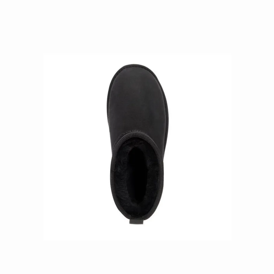Sale Buty śniegowce Emu AUSTRALIA SHARKY Mini skórzane czarny W12434 Ocieplane Damskie Botki