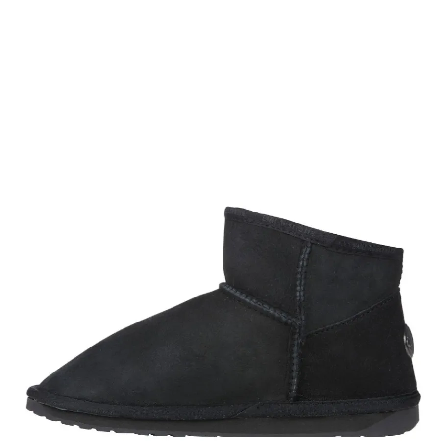 Sale Buty śniegowce Emu AUSTRALIA PLATINUM SLIM DARLING skórzane czarny WP11875 WATER RESISTANT Ocieplane Damskie Botki