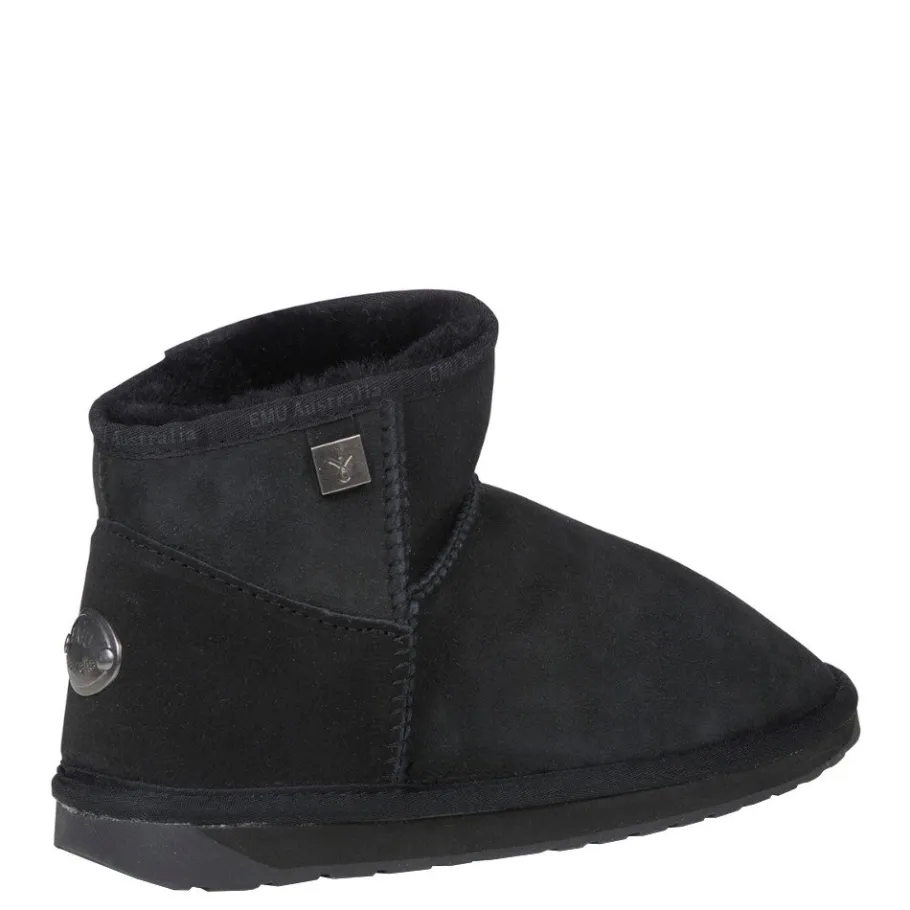 Sale Buty śniegowce Emu AUSTRALIA PLATINUM SLIM DARLING skórzane czarny WP11875 WATER RESISTANT Ocieplane Damskie Botki