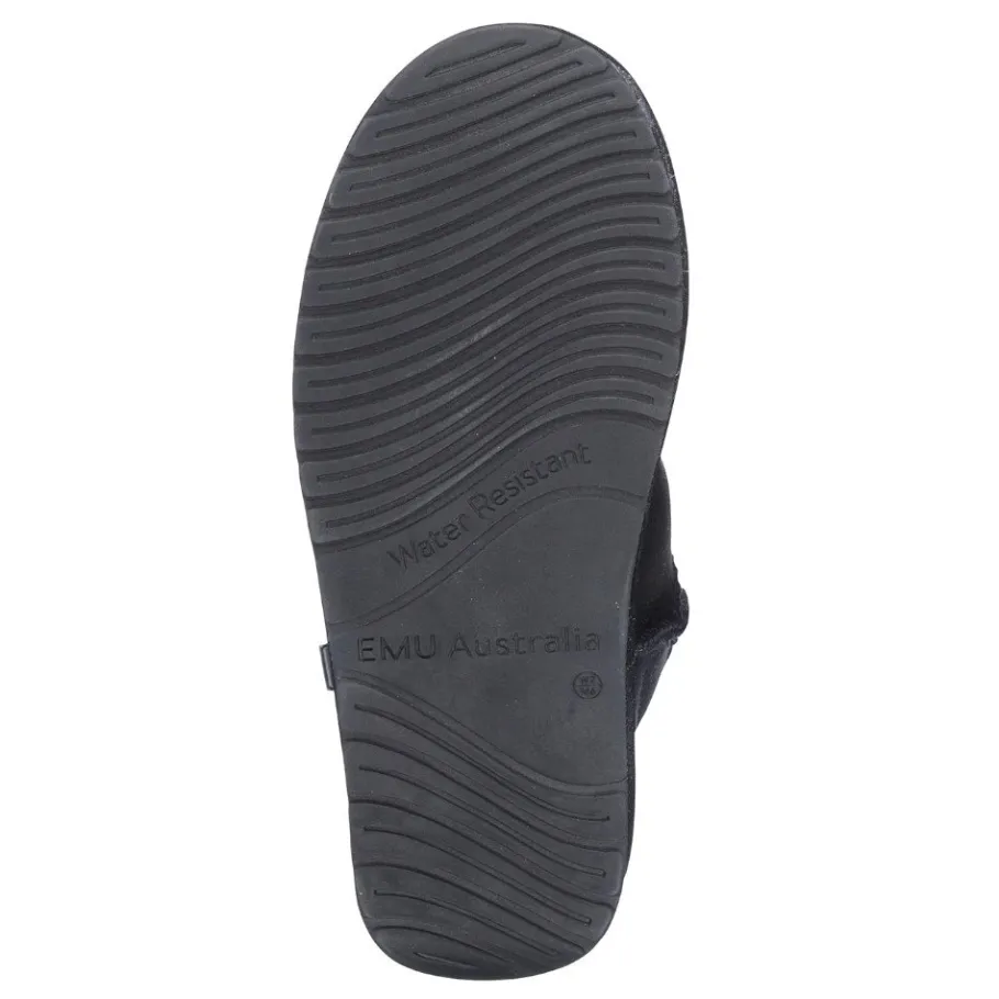 Sale Buty śniegowce Emu AUSTRALIA PLATINUM SLIM DARLING skórzane czarny WP11875 WATER RESISTANT Ocieplane Damskie Botki