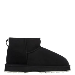 Clearance Buty śniegowce Emu AUSTRALIA SHARKY MICRO skórzane czarny W12548 Ocieplane Damskie Botki