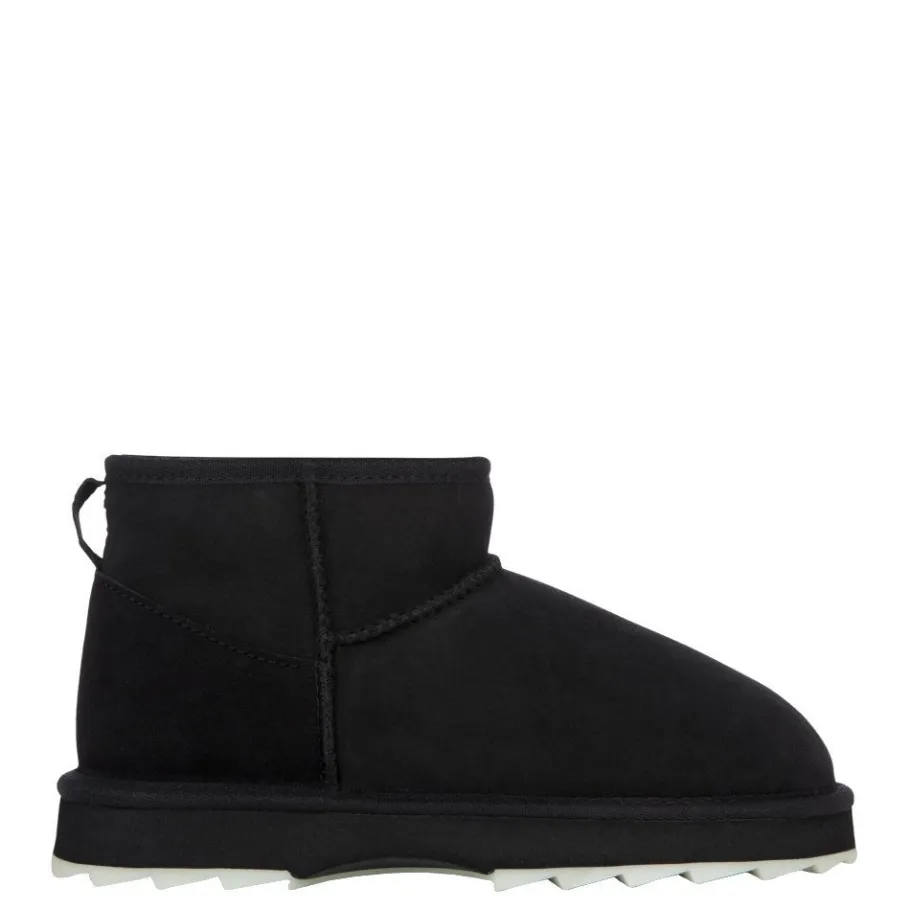 Clearance Buty śniegowce Emu AUSTRALIA SHARKY MICRO skórzane czarny W12548 Ocieplane Damskie Botki