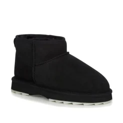 Clearance Buty śniegowce Emu AUSTRALIA SHARKY MICRO skórzane czarny W12548 Ocieplane Damskie Botki