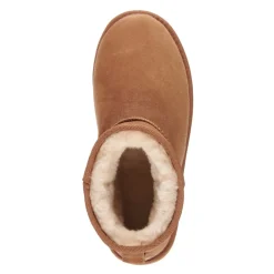 New Buty śniegowce Emu AUSTRALIA STINGER MICRO Flatform skórzane brązowy W13082 Ocieplane Damskie Botki