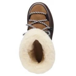 New Buty śniegowce Emu AUSTRALIA BLURRED MICRO skórzane brązowy W13129 WATER RESISTANT Ocieplane Damskie Botki