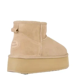 Best Buty śniegowce Emu AUSTRALIA STINGER MICRO Flatform skórzane brązowy W13082 Ocieplane Damskie Botki