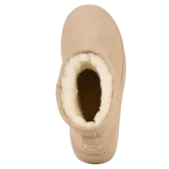 Best Buty śniegowce Emu AUSTRALIA STINGER MICRO Flatform skórzane brązowy W13082 Ocieplane Damskie Botki