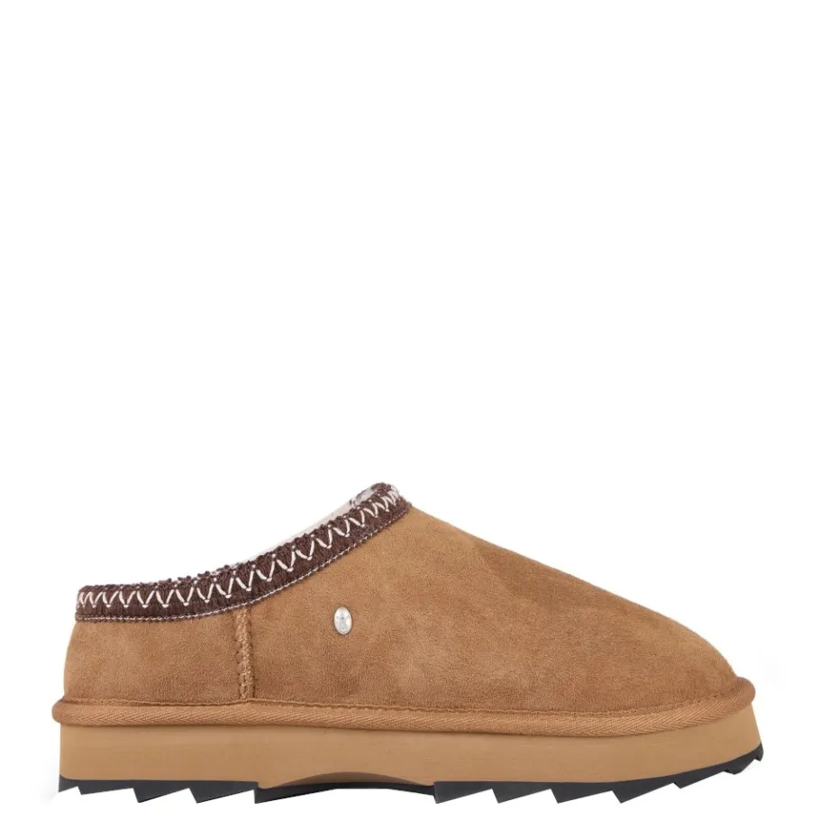 Outlet Buty śniegowce Emu AUSTRALIA SHARKY SCUFF skórzane brązowy W13179 Damskie Półbuty