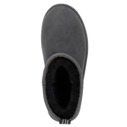 Online Buty śniegowce Emu AUSTRALIA SHARKY skórzane szary W12434 Ocieplane Damskie Botki