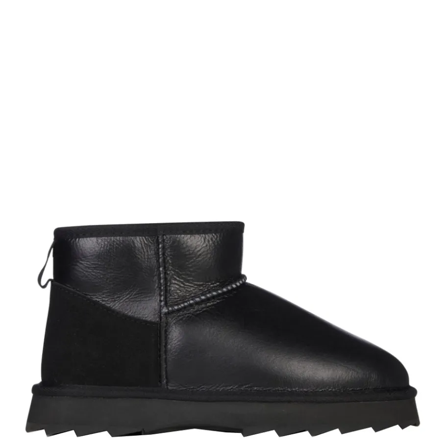 Discount Buty śniegowce Emu AUSTRALIA SHARKY MICRO skórzane czarny W13154 Ocieplane Damskie Botki