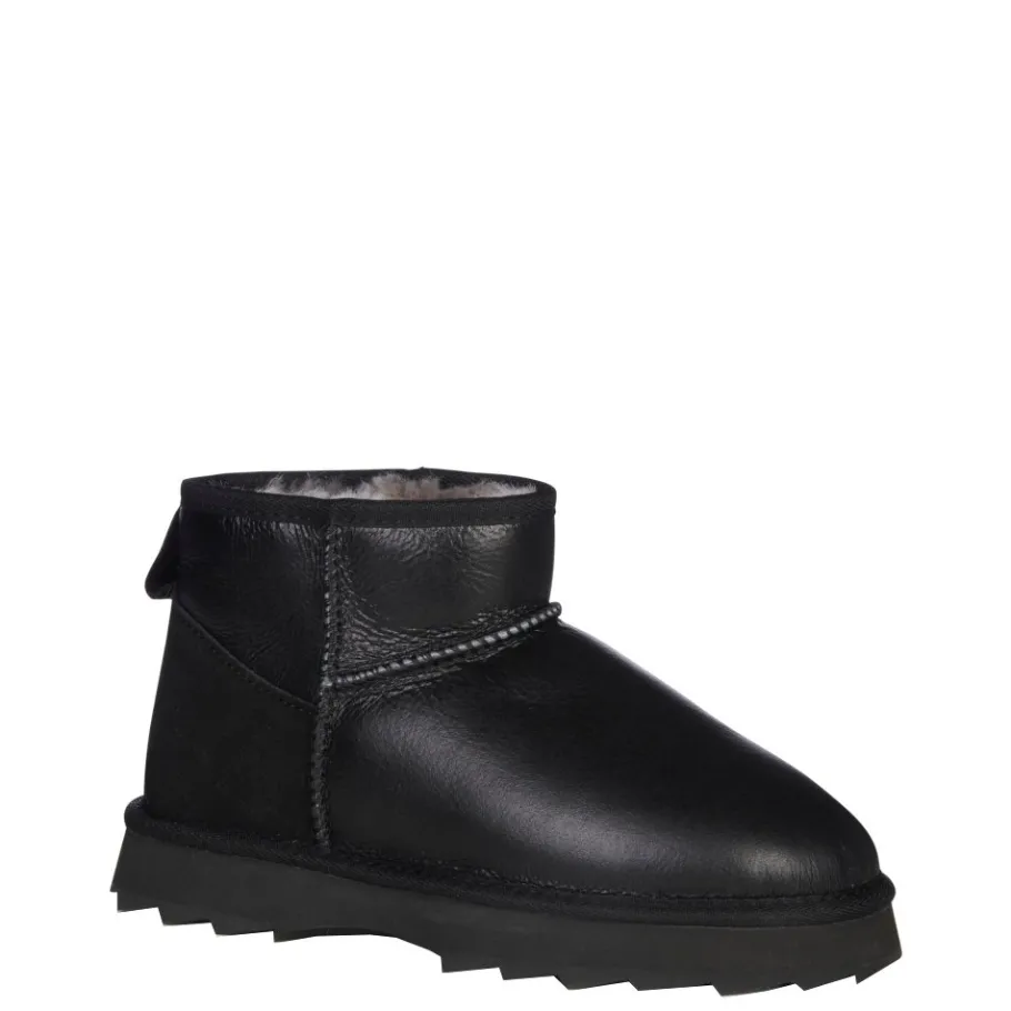 Discount Buty śniegowce Emu AUSTRALIA SHARKY MICRO skórzane czarny W13154 Ocieplane Damskie Botki