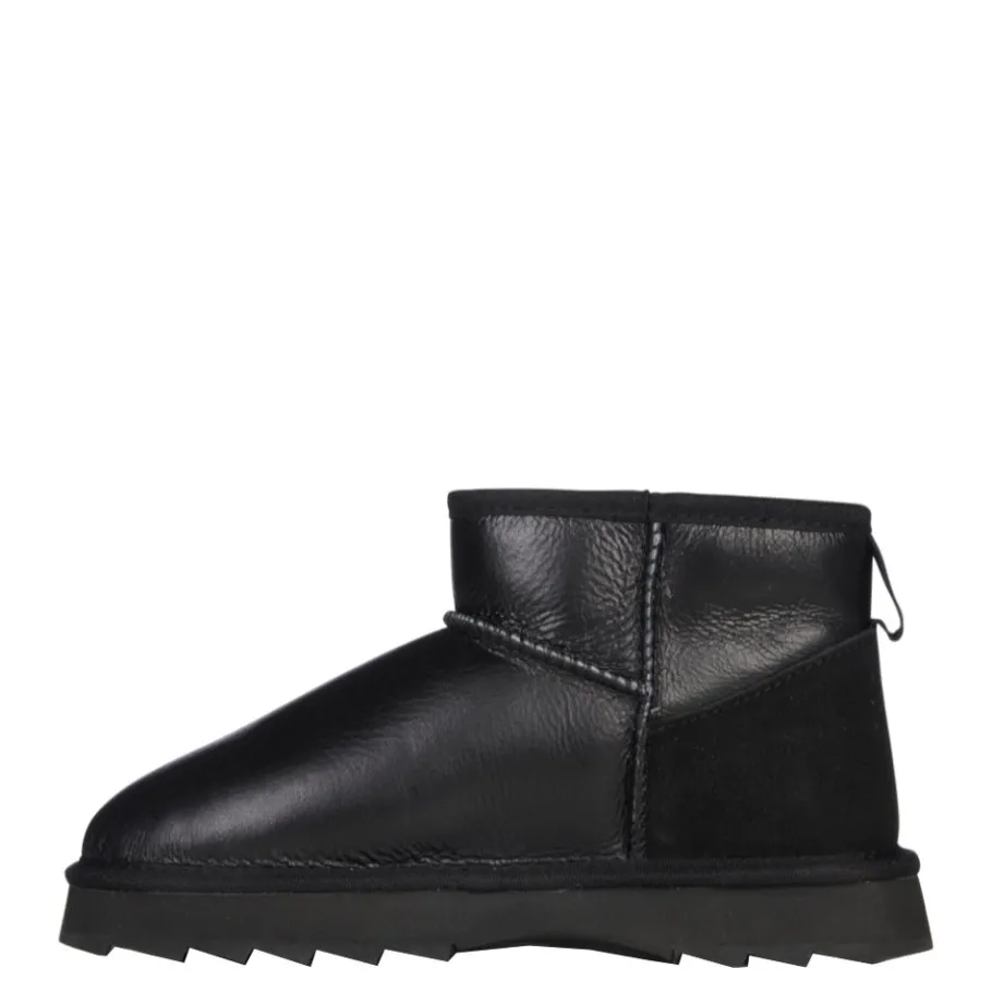 Discount Buty śniegowce Emu AUSTRALIA SHARKY MICRO skórzane czarny W13154 Ocieplane Damskie Botki