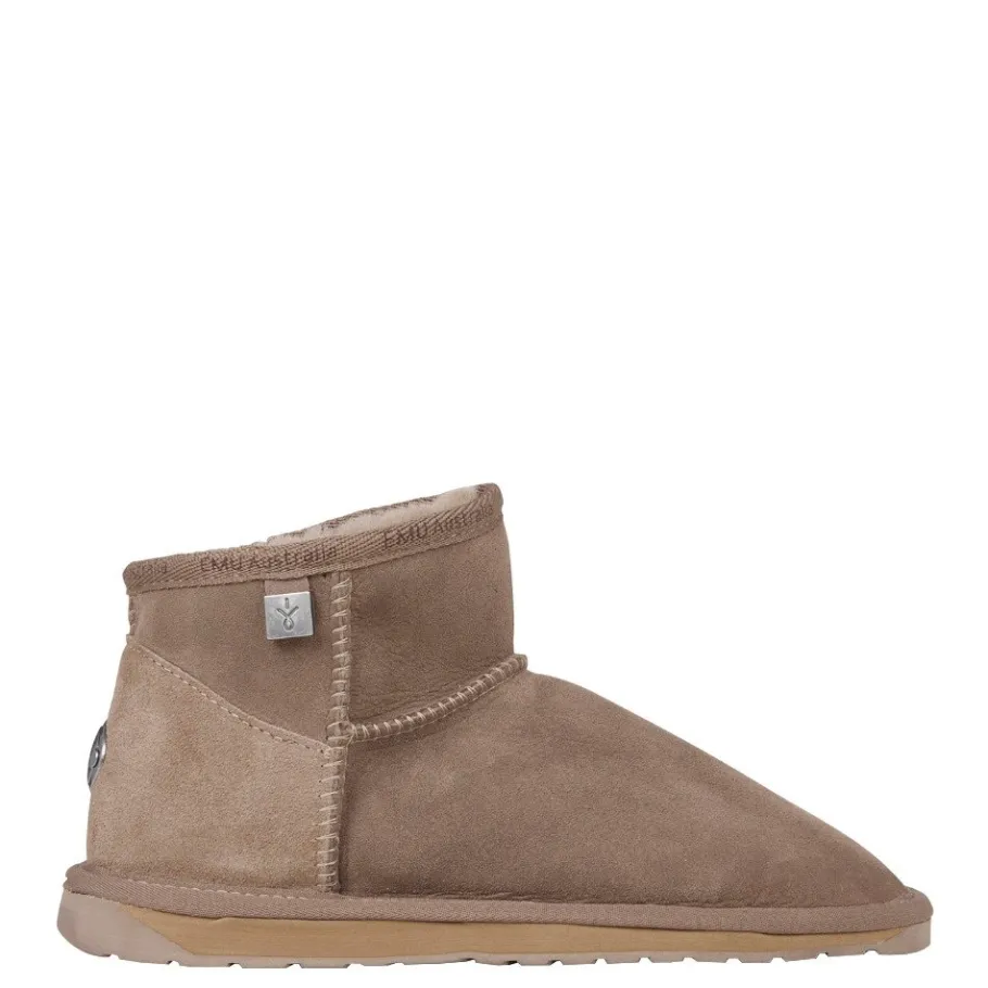 Discount Buty śniegowce Emu AUSTRALIA PLATINUM SLIM DARLING skórzane brązowy WP11875 WATER RESISTANT Ocieplane Damskie Botki