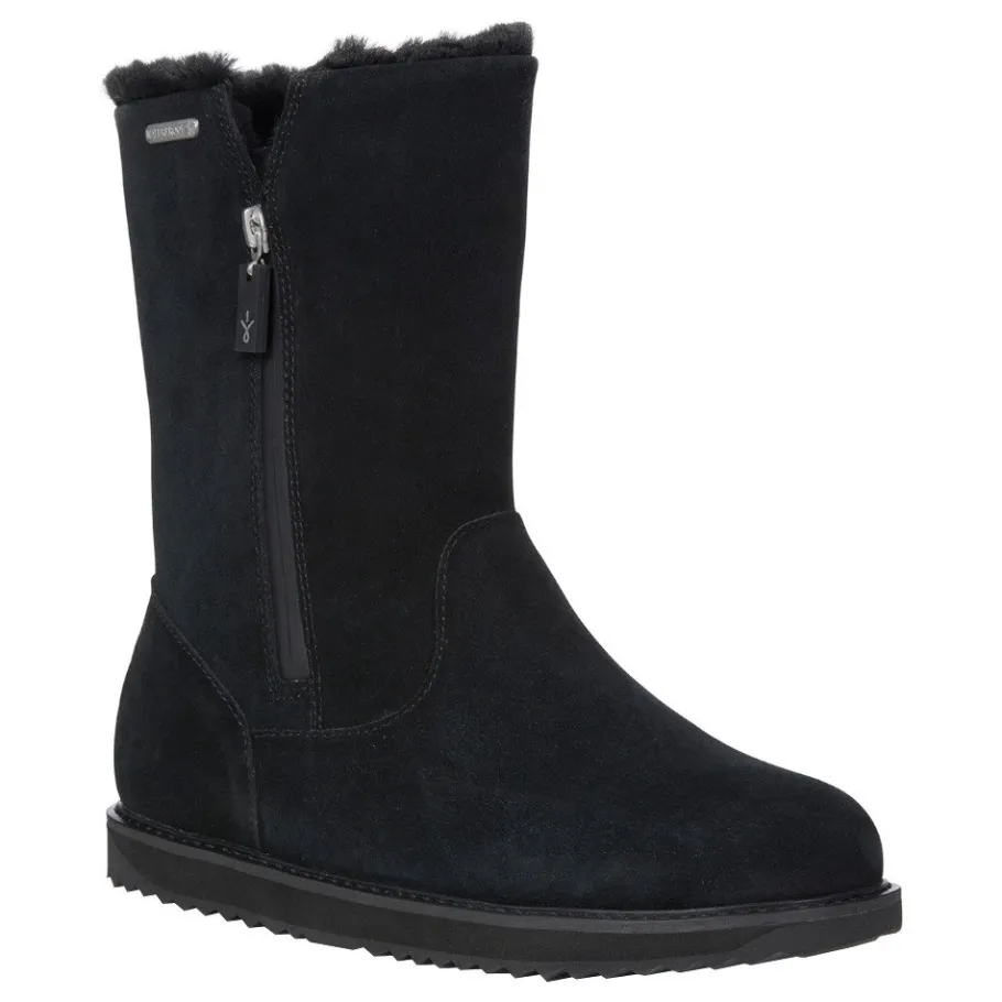 Sale Buty śniegowce Emu AUSTRALIA GRAVELLY 2.0 skórzane czarny W12985 Ocieplane Damskie Botki