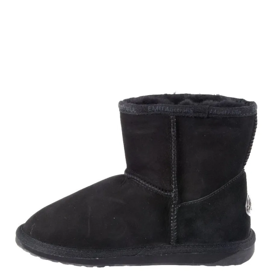 Outlet Buty śniegowcy Emu AUSTRALIA PLATINUM STINGER SLIM MINI skórzane czarny WP20003 WATER RESISTANT Ocieplane Damskie Kozaki