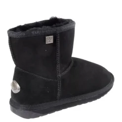 Outlet Buty śniegowcy Emu AUSTRALIA PLATINUM STINGER SLIM MINI skórzane czarny WP20003 WATER RESISTANT Ocieplane Damskie Kozaki