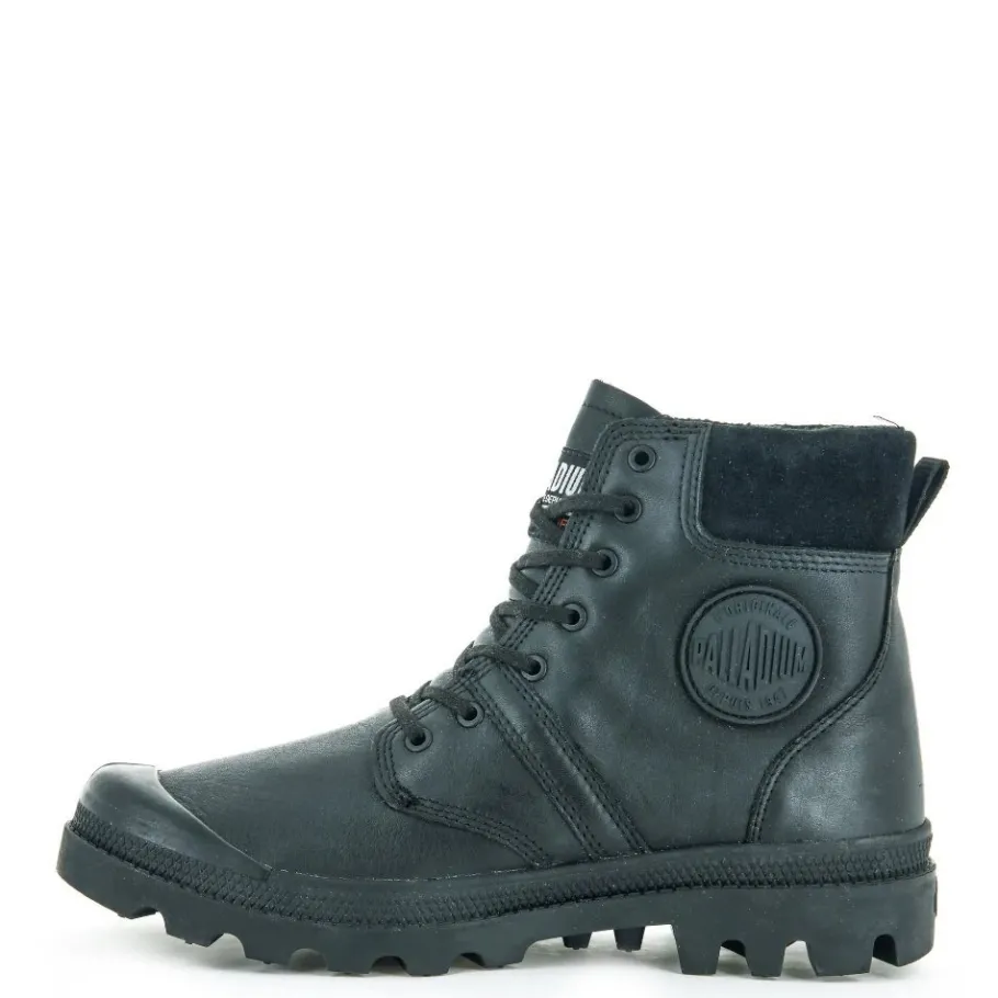 Hot Buty Palladium PALLABROUSSE CUFF WATERPROOF+ skórzane czarny 77982-001 Damskie Trampki|Trampki
