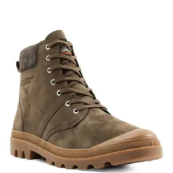 Sale Buty Palladium PALLABROUSSE CUFF WATERPROOF+ skórzane brązowy 77982-236 Damskie Trampki