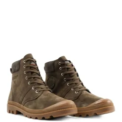 Sale Buty Palladium PALLABROUSSE CUFF WATERPROOF+ skórzane brązowy 77982-236 Damskie Trampki