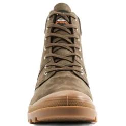 Sale Buty Palladium PALLABROUSSE CUFF WATERPROOF+ skórzane brązowy 77982-236 Damskie Trampki