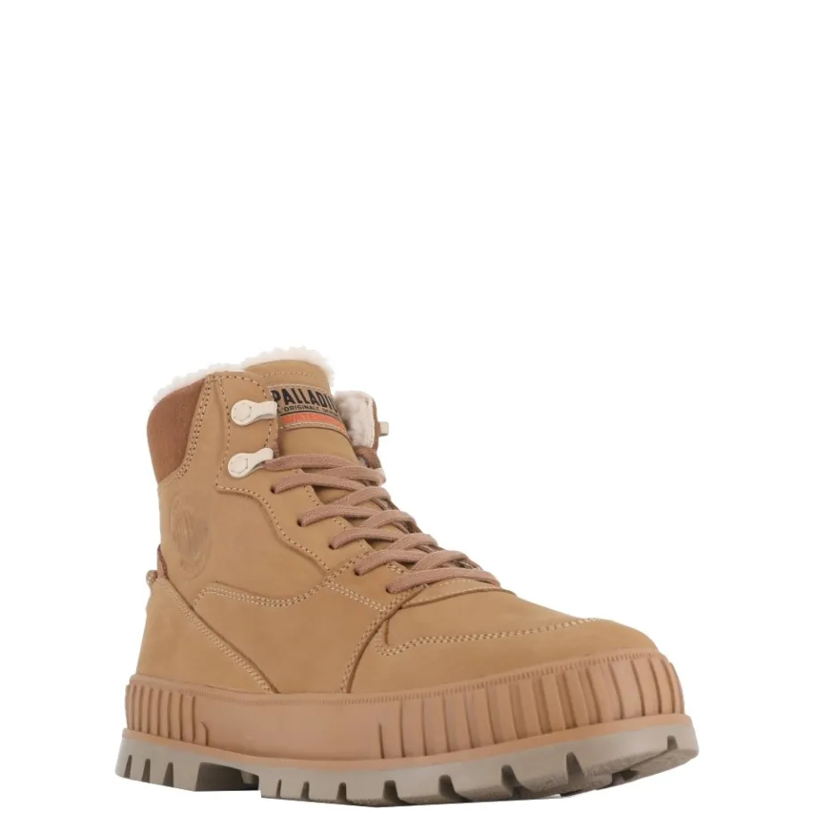 Discount Buty Palladium PALLASHOCK WARM WP skórzane brązowy 74351-252 Damskie Trapery|Trapery