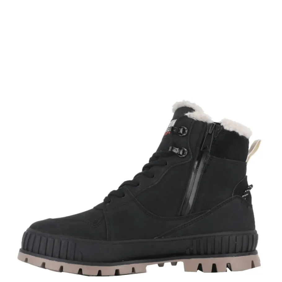 Best Buty Palladium PALLASHOCK WARM WP skórzane czarny 74351-008 Damskie Trampki|Trampki