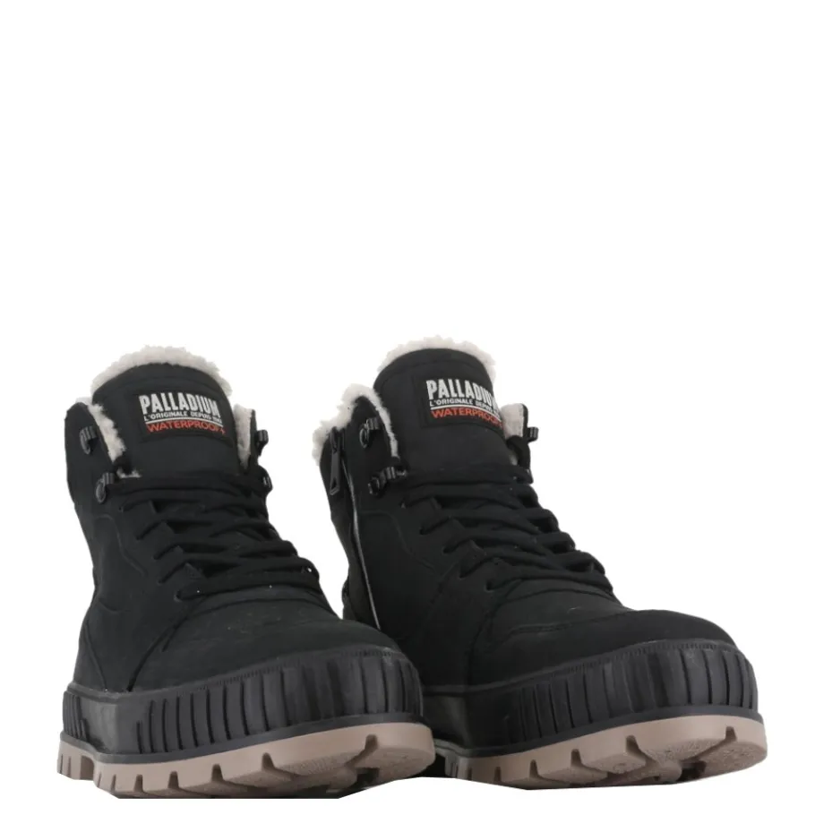 Best Buty Palladium PALLASHOCK WARM WP skórzane czarny 74351-008 Damskie Trampki|Trampki
