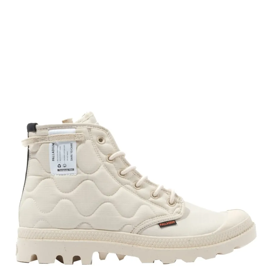 New Buty Palladium PAMPA RE-QUILTED beżowy 74386-210 Damskie Trampki