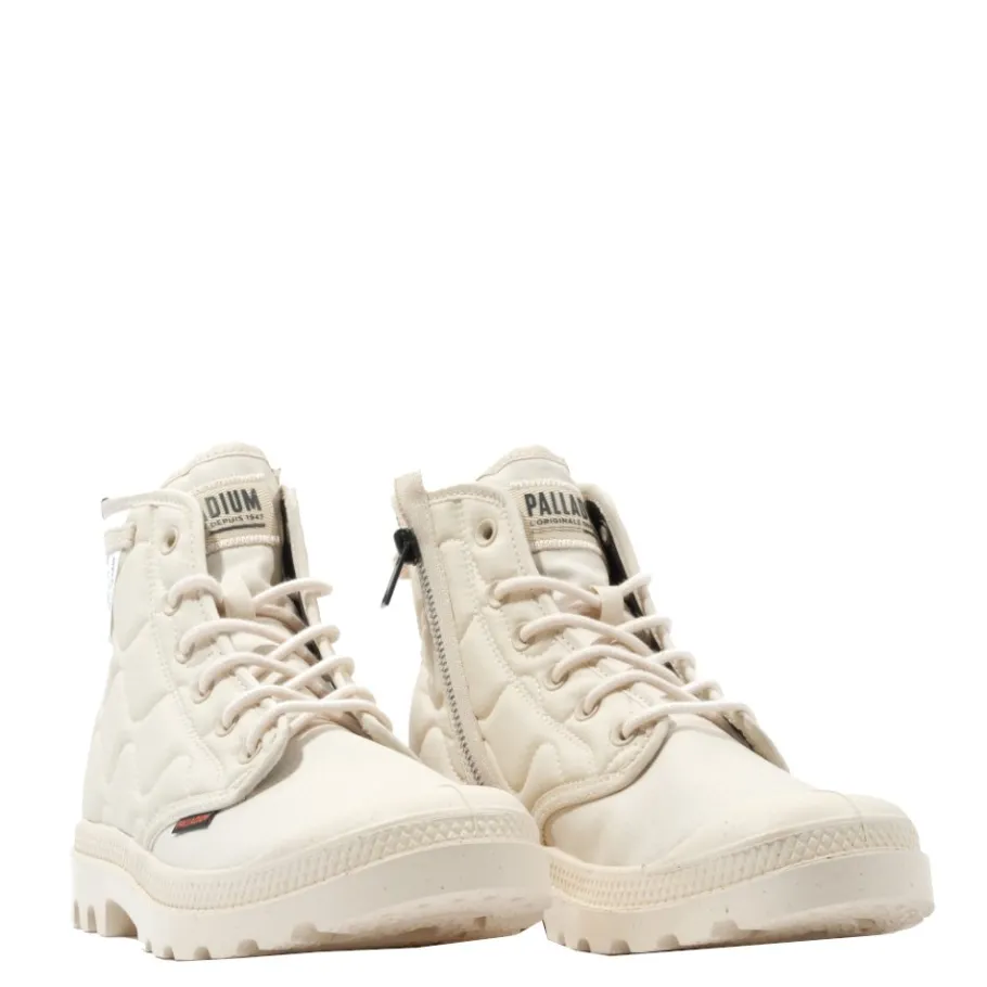 New Buty Palladium PAMPA RE-QUILTED beżowy 74386-210 Damskie Trampki