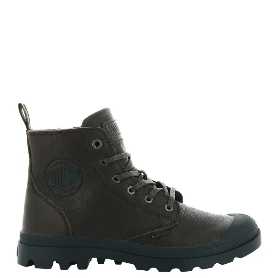 Sale Buty Palladium PAMPA ZIP LEATHER ESS skórzane brązowy 76888-248 Damskie Trampki|Trampki