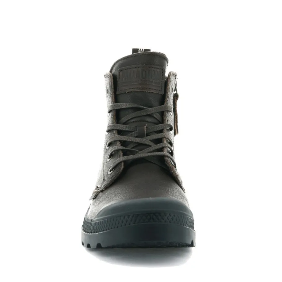 Sale Buty Palladium PAMPA ZIP LEATHER ESS skórzane brązowy 76888-248 Damskie Trampki|Trampki