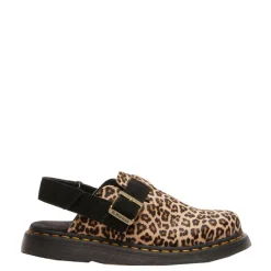 Sale Buty z odkrytą piętą Dr. Martens JORGE II Light Tan+Black Mini Leopard Spot Hair On+EH Suede 41088200 Damskie Klapki|Klapki