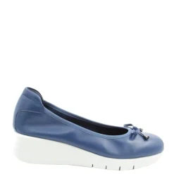 Online Czółenka damskie Flex&Go SAVER SHOES skórzane niebieski Damskie Czółenka|Balerinki