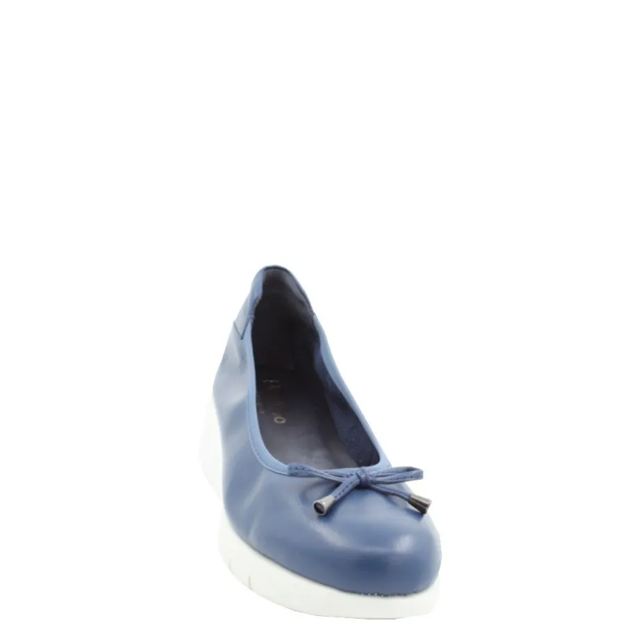 Online Czółenka damskie Flex&Go SAVER SHOES skórzane niebieski Damskie Czółenka|Balerinki