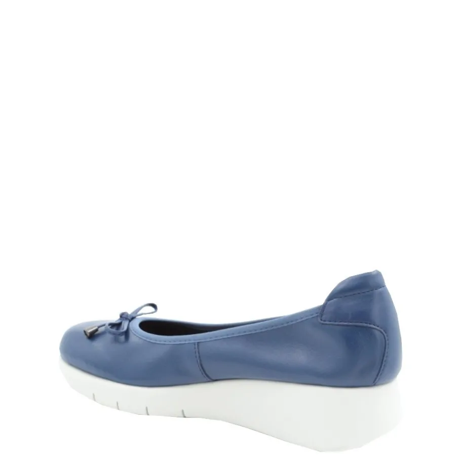 Online Czółenka damskie Flex&Go SAVER SHOES skórzane niebieski Damskie Czółenka|Balerinki