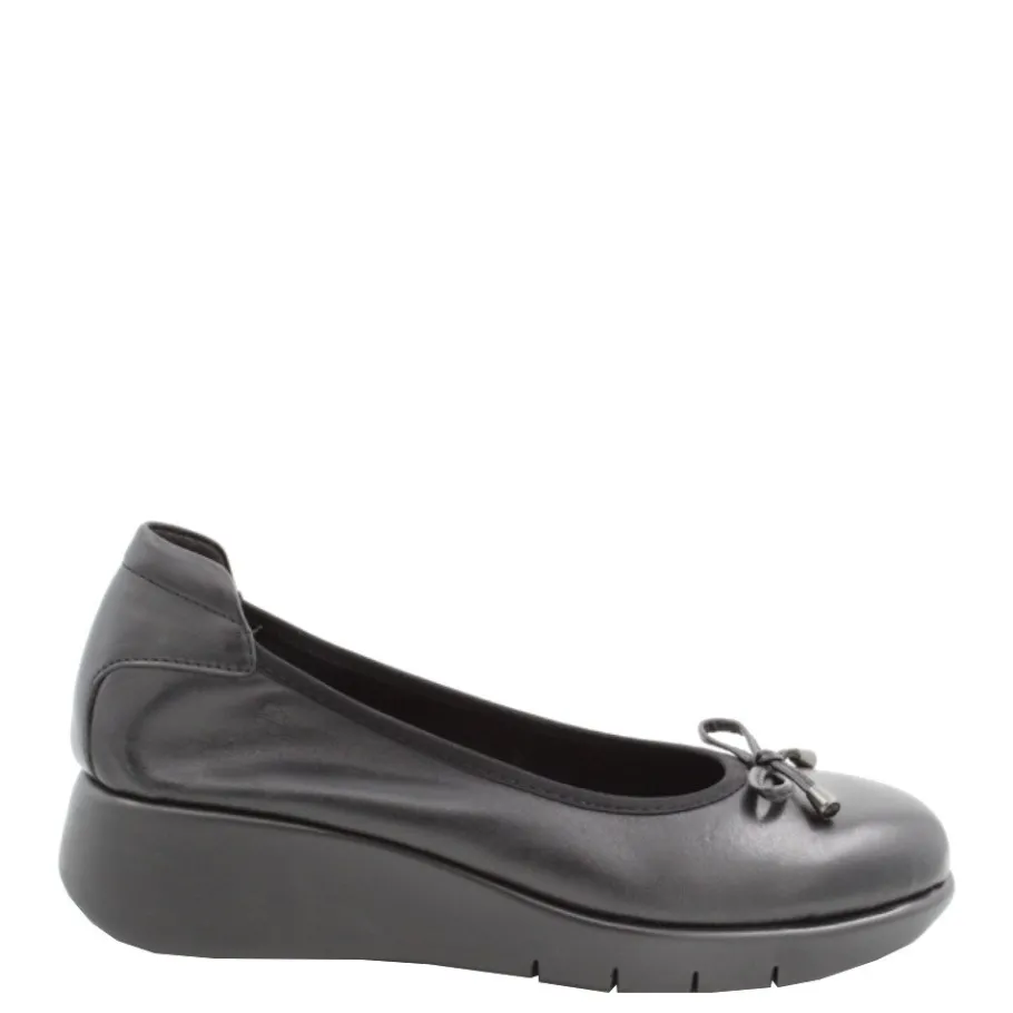 Clearance Czółenka damskie Flex&Go SAVER SHOES skórzane czarny Damskie Czółenka|Balerinki