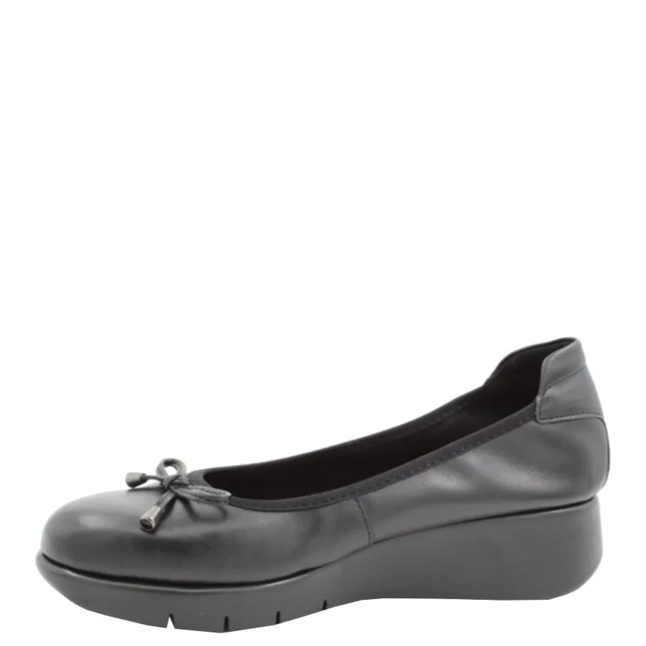 Clearance Czółenka damskie Flex&Go SAVER SHOES skórzane czarny Damskie Czółenka|Balerinki