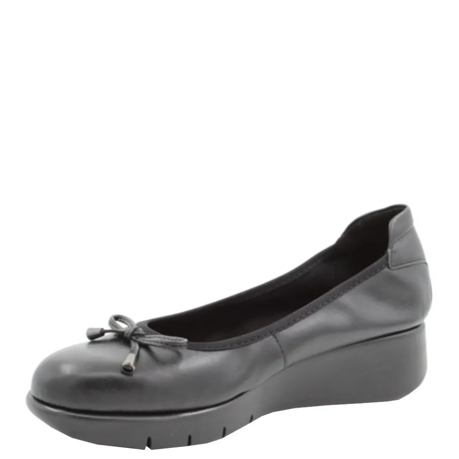 Clearance Czółenka damskie Flex&Go SAVER SHOES skórzane czarny Damskie Czółenka|Balerinki