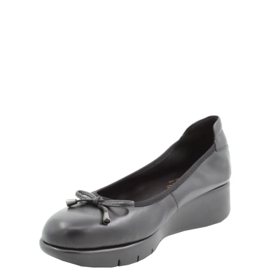 Clearance Czółenka damskie Flex&Go SAVER SHOES skórzane czarny Damskie Czółenka|Balerinki
