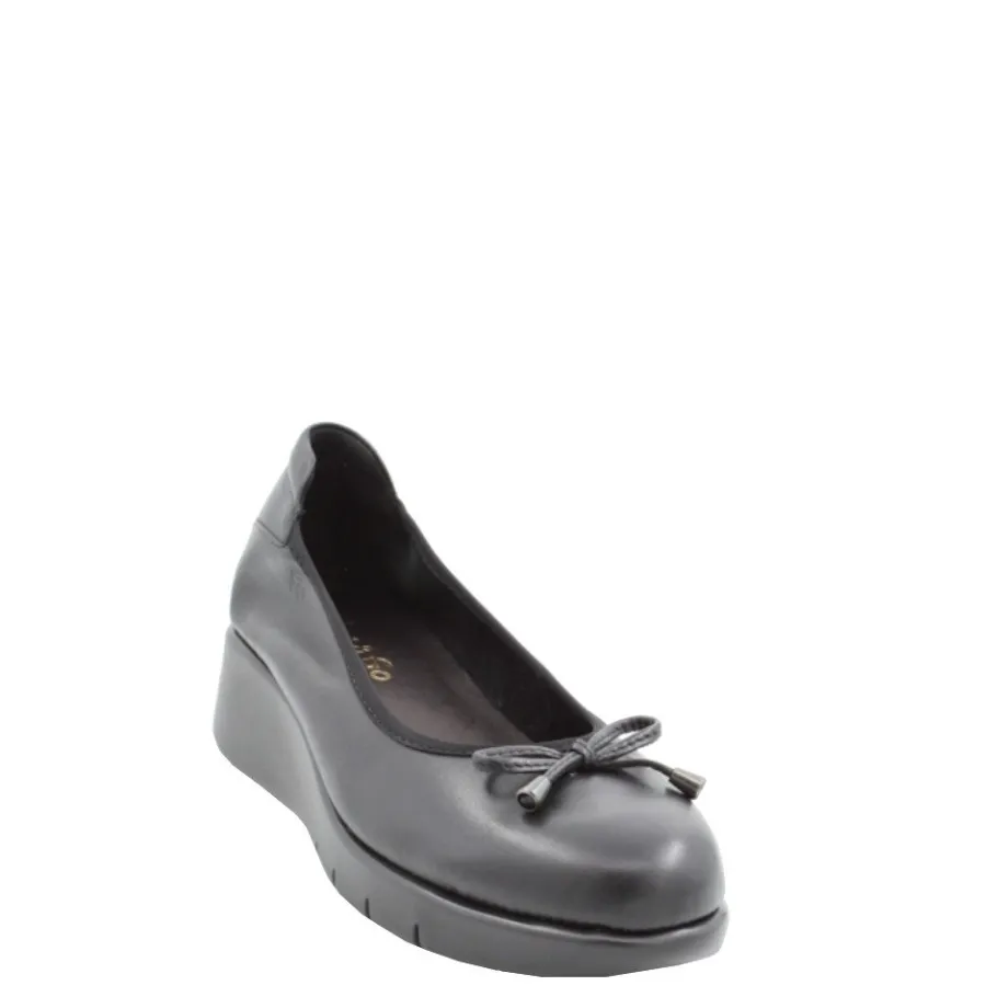 Clearance Czółenka damskie Flex&Go SAVER SHOES skórzane czarny Damskie Czółenka|Balerinki