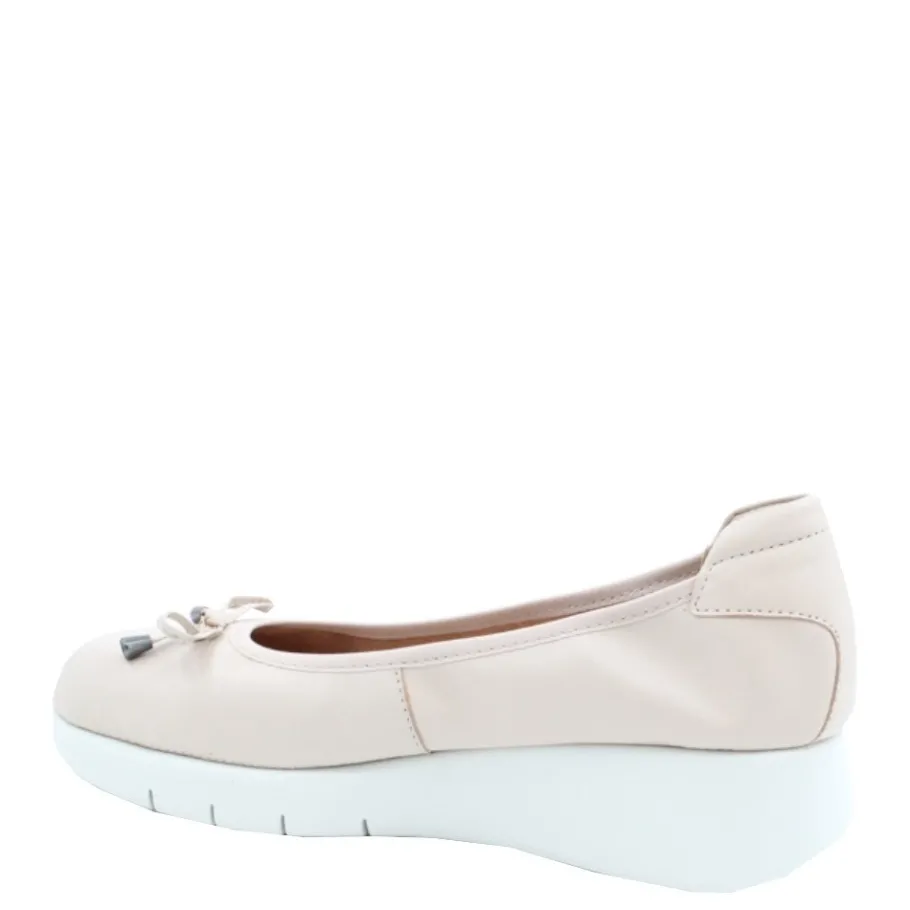 Sale Czółenka damskie Flex&Go SAVER SHOES skórzane beżowy Damskie Czółenka|Balerinki