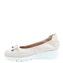 Sale Czółenka damskie Flex&Go SAVER SHOES skórzane beżowy Damskie Czółenka|Balerinki