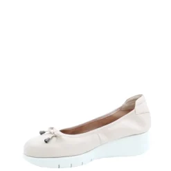 Sale Czółenka damskie Flex&Go SAVER SHOES skórzane beżowy Damskie Czółenka|Balerinki