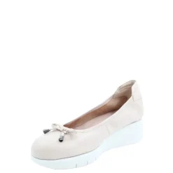 Sale Czółenka damskie Flex&Go SAVER SHOES skórzane beżowy Damskie Czółenka|Balerinki